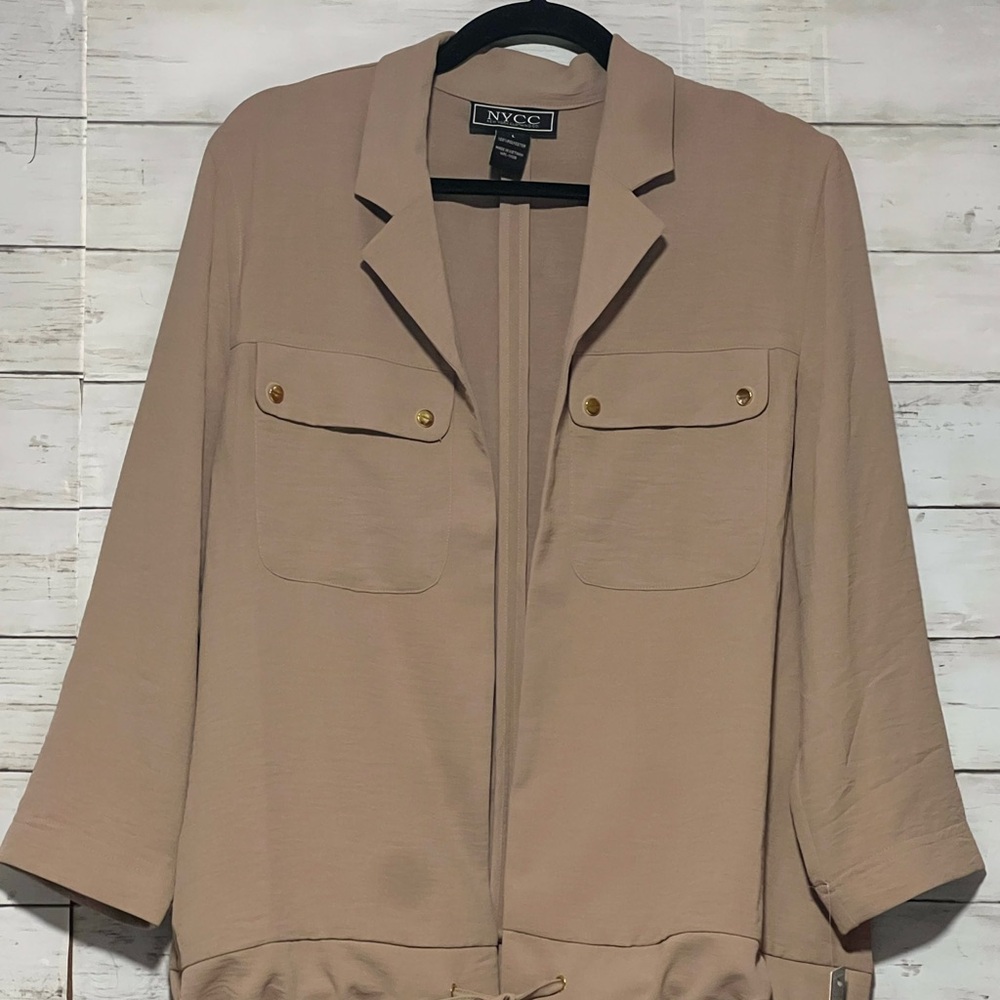 NYCC Women's Tan Blazer with Gold Accents